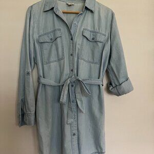 Chambray shirt dress
